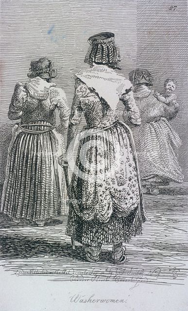 'Washerwomen', Cries of London, (c1819?). Artist: John Thomas Smith