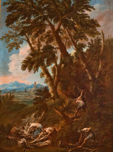 Washerwomen and Woodcutters, between 1712-1715. Creator: Alessandro Magnasco