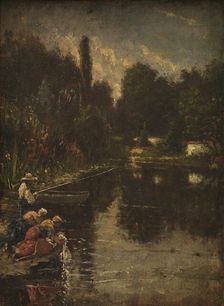 Washerwomen, c1835-1879. Creator: Thomas Couture