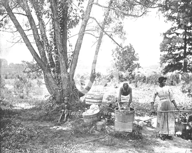 Washerwomen, El Paso, Texas, USA, c1900.  Creator: Unknown.