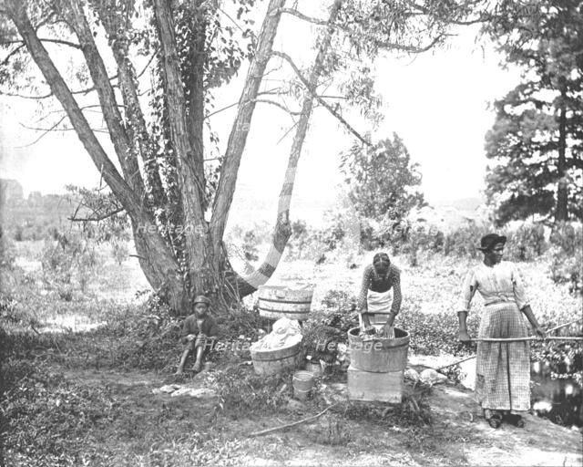 Washerwomen, El Paso, Texas, USA, c1900.  Creator: Unknown.