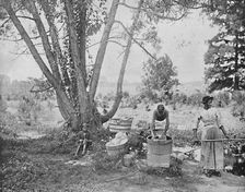 Washerwomen, El Paso, Texas c1897. Creator: Unknown
