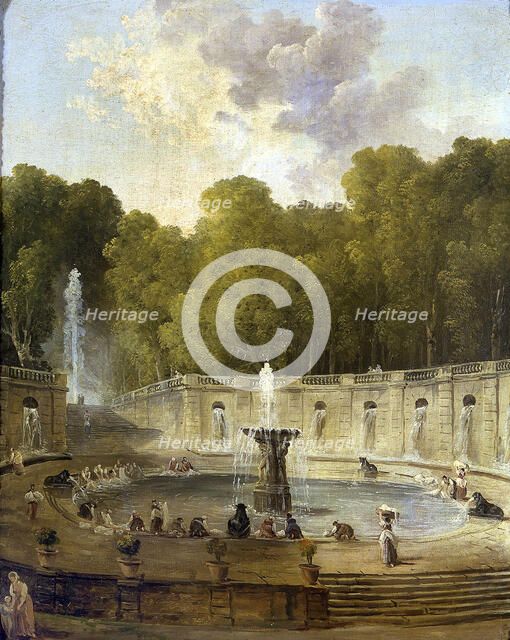 Washerwomen in a park. Artist: Robert, Hubert (1733-1808)