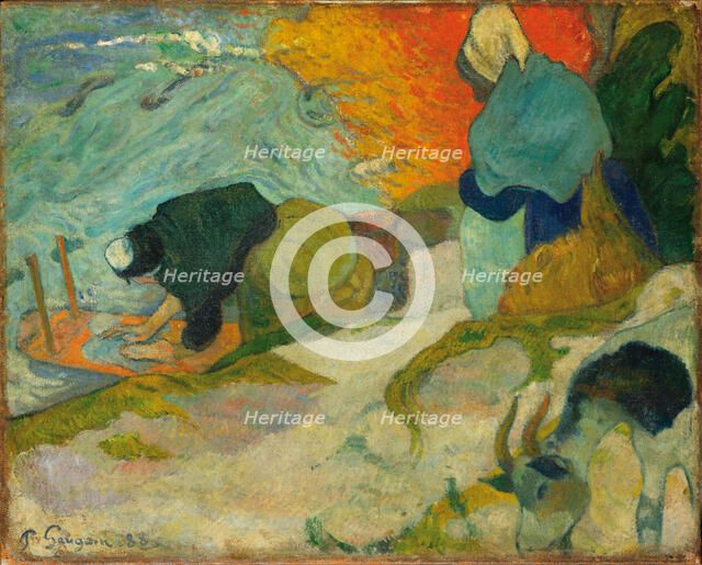 Washerwomen in Arles (Laveuses à Arles), 1888. Artist: Gauguin, Paul Eugéne Henri (1848-1903)