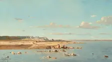 Washerwomen on the Banks of the Durance, 1866. Creator: Paul Guigou