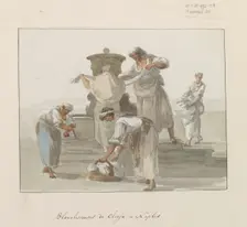 Washerwomen of Chiaja in Naples, 1778. Creator: Louis Ducros