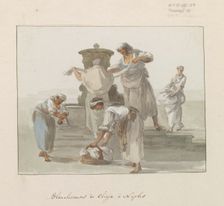 Washerwomen of Chiaja in Naples, 1778. Creator: Louis Ducros