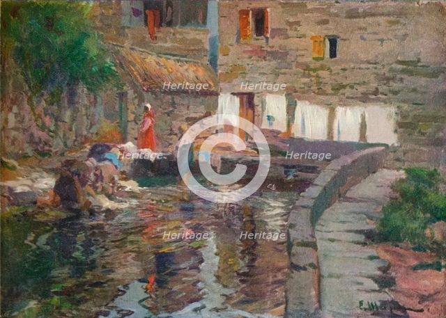 'Washerwomen, Pontevedra', c1904. Artist: Eliseo Meifren y Roig.