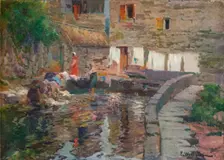 Washerwomen, Pontevedra c1904. Artist: Eliseo Meifren y Roig