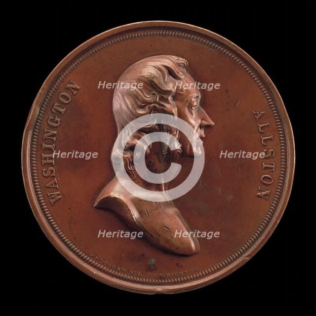 Washington Allston, 1779-1843, Painter [obverse], 1847. Creator: Charles Cushing Wright.