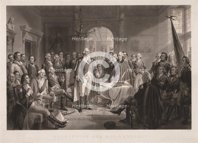 Washington and his Generals with Key. Creator: Alexander Hay Ritchie (American, 1822-1895).
