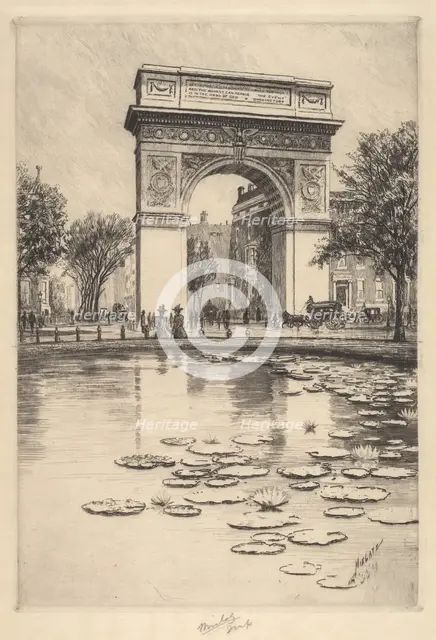 Washington Arch, 1909. Creator: Charles Frederick William Mielatz.