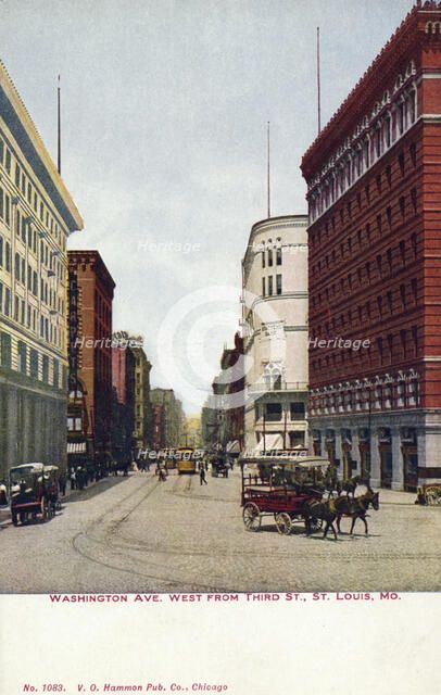 Washington Avenue, St Louis, Missouri, USA, 1910. Artist: Unknown