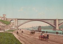 Washington Bridge and the [Harlem River] Speedway, New York, c1901. Creator: Unknown