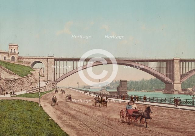 Washington Bridge and the [Harlem River] Speedway, New York, c1901. Creator: Unknown.