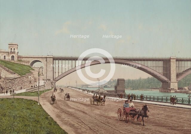 Washington Bridge and the [Harlem River] Speedway, New York, c1901. Creator: Unknown.