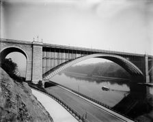 Washington Bridge from West End, New York, between 1900 and 1906. Creator: Unknown