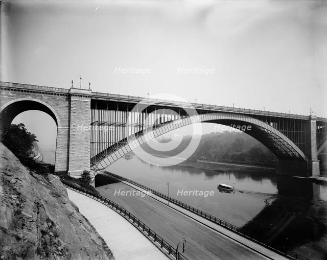 Washington Bridge from West End, New York, between 1900 and 1906. Creator: Unknown.