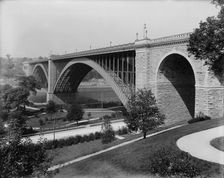 Washington Bridge from east end, New York, c1901. Creator: Unknown