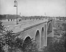 Washington Bridge, Harlem River, New York c1897. Creator: Unknown
