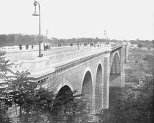 Washington Bridge, Harlem River, New York, USA, c1900. Creator: Unknown