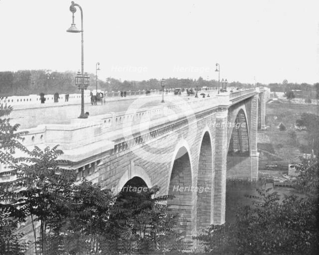 Washington Bridge, Harlem River, New York, USA, c1900.  Creator: Unknown.