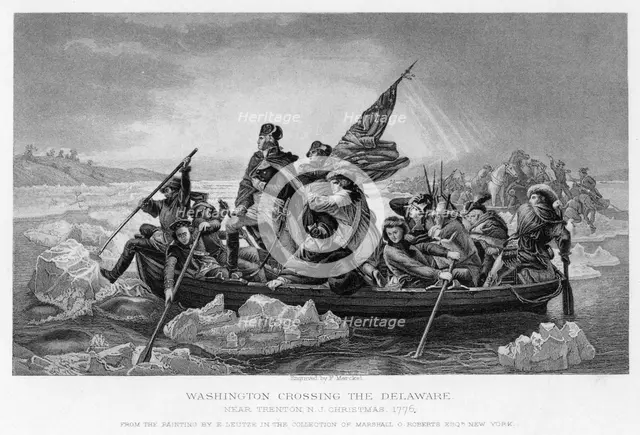 'Washington Crossing the Delaware', 1776. Artist: Unknown