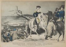 Washington Crossing the Delaware-Evening Previous to the Battle of Trenton, December 25th,..., 1847. Creator: Nathaniel Currier
