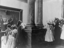 Washington, D.C., grade school children on tour in the U.S. Capitol, (1899?). Creator: Frances Benjamin Johnston