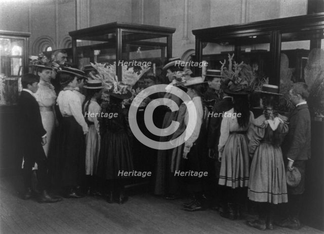 Washington, D.C. school children on field trip - at the Smithsonian, (1899?). Creator: Frances Benjamin Johnston.