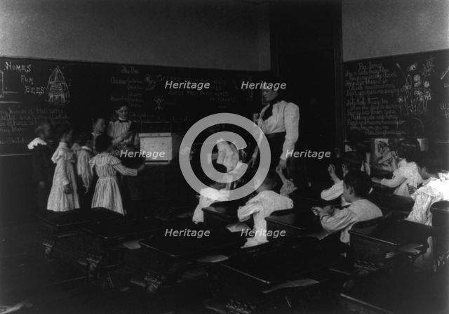 Washington, D.C. Public Schools - classroom scenes and school activities, (1899?). Creator: Frances Benjamin Johnston.