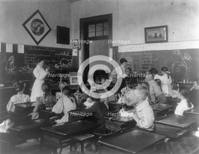 Washington, D.C. Public Schools - classroom scenes and school activities, (1899?). Creator: Frances Benjamin Johnston.