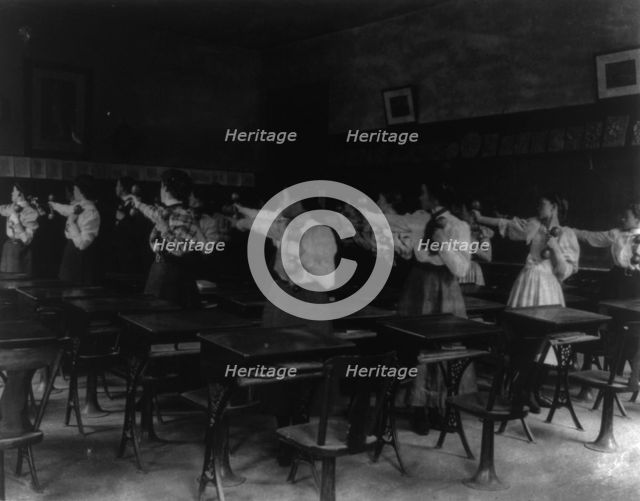 Washington, D.C. Public Schools - classroom scenes and school activities, (1899?). Creator: Frances Benjamin Johnston.