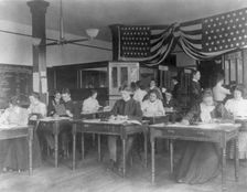 Washington, D.C. public schools, Business High School - classroom scene, (1899?). Creator: Frances Benjamin Johnston