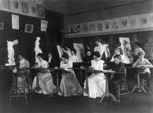 Washington, D.C. public schools - Eastern High students in art class, (1899?). Creator: Frances Benjamin Johnston