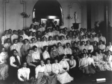 Washington, D.C. public schools - large group of Normal School students (girls), (1899?). Creator: Frances Benjamin Johnston
