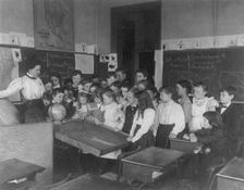 Washington, DC public school classroom scenes - 1st Division geography class - students..., (1899?). Creator: Frances Benjamin Johnston