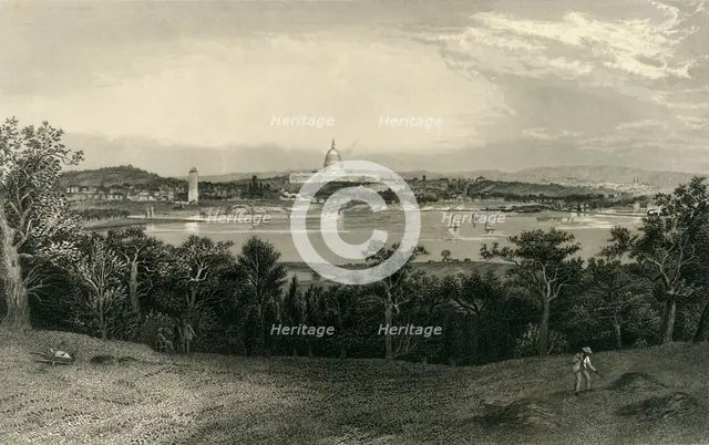 'Washington from Arlington Heights', 1874.  Creator: Robert Hinshelwood.