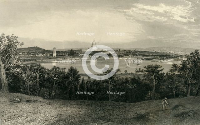 'Washington from Arlington Heights', 1874.  Creator: Robert Hinshelwood.