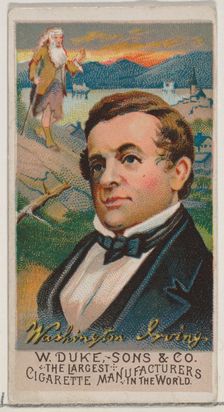 Washington Irving, from the series Great Americans (N76) for Duke brand cigarettes, 1888., 1888. Creator: Unknown