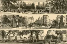 Washington, Madison, and Union Squares c1870. Creator: William James Palmer