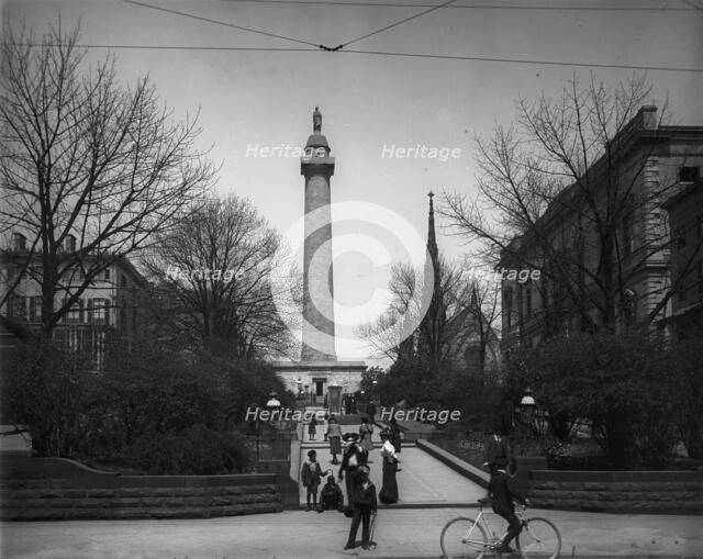 Washington Monument, Baltimore, c1902. Creator: William H. Jackson.