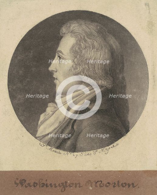 Washington Morton, 1796-1797. Creator: Charles Balthazar Julien Févret de Saint-Mémin.