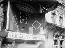 Washington Post Sponsored "Bulletin Board" For The 1912 Boston Al Vs. New York Nl World..., 1912. Creator: Harris & Ewing