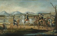 Washington Reviewing the Western Army at Fort Cumberland, Maryland, after 1795. Creator: Frederick Kemmelmeyer