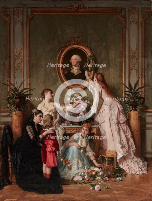 Washington's Birthday, 1878. Creator: Charles Baugniet.