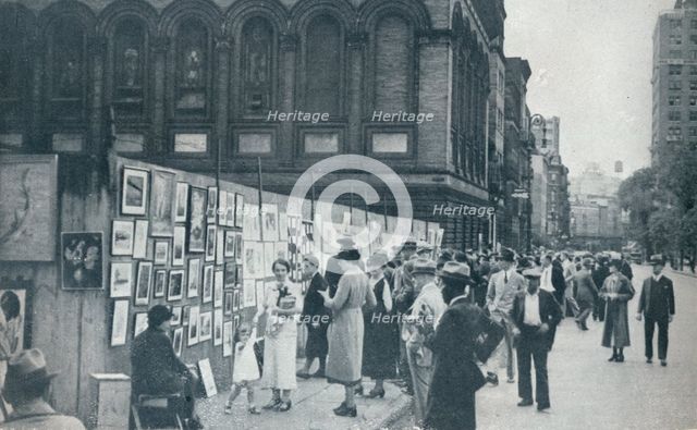 Washington Square, Greenwich Village, New York, USA, 1935. Artist: Unknown.