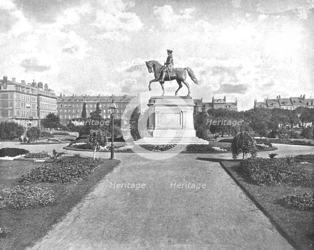 Washington Statue, Public Garden, Boston, USA, c1900.  Creator: Unknown.
