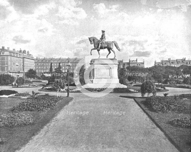 Washington Statue, Public Garden, Boston, USA, c1900.  Creator: Unknown.