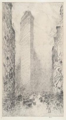 Washington's Birthday - Fifth Avenue & 23rd Street, 1916. Creator: Frederick Childe Hassam